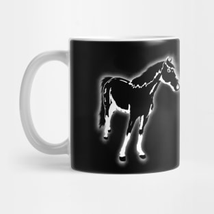 Colorful Animals - black horse Mug